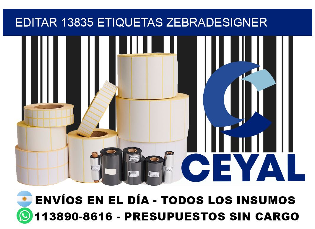 EDITAR 13835 ETIQUETAS ZEBRADESIGNER