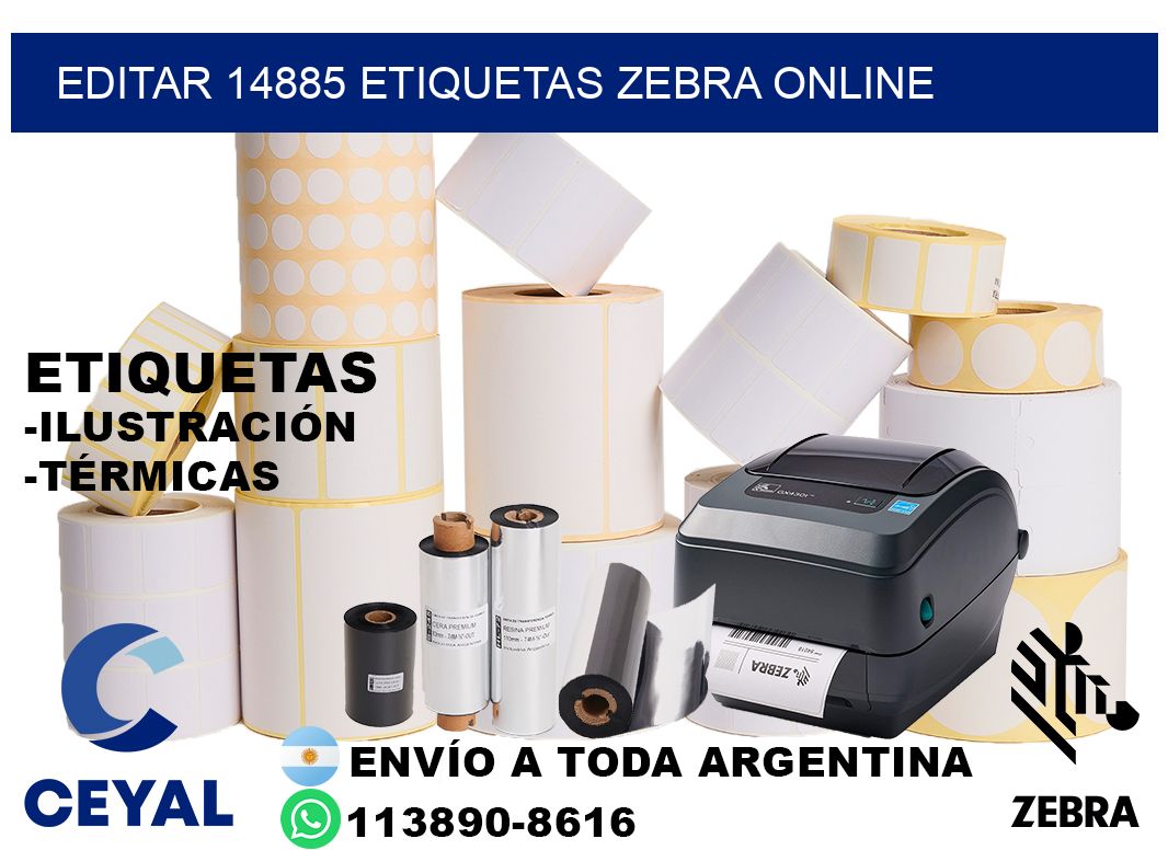 EDITAR 14885 ETIQUETAS ZEBRA ONLINE