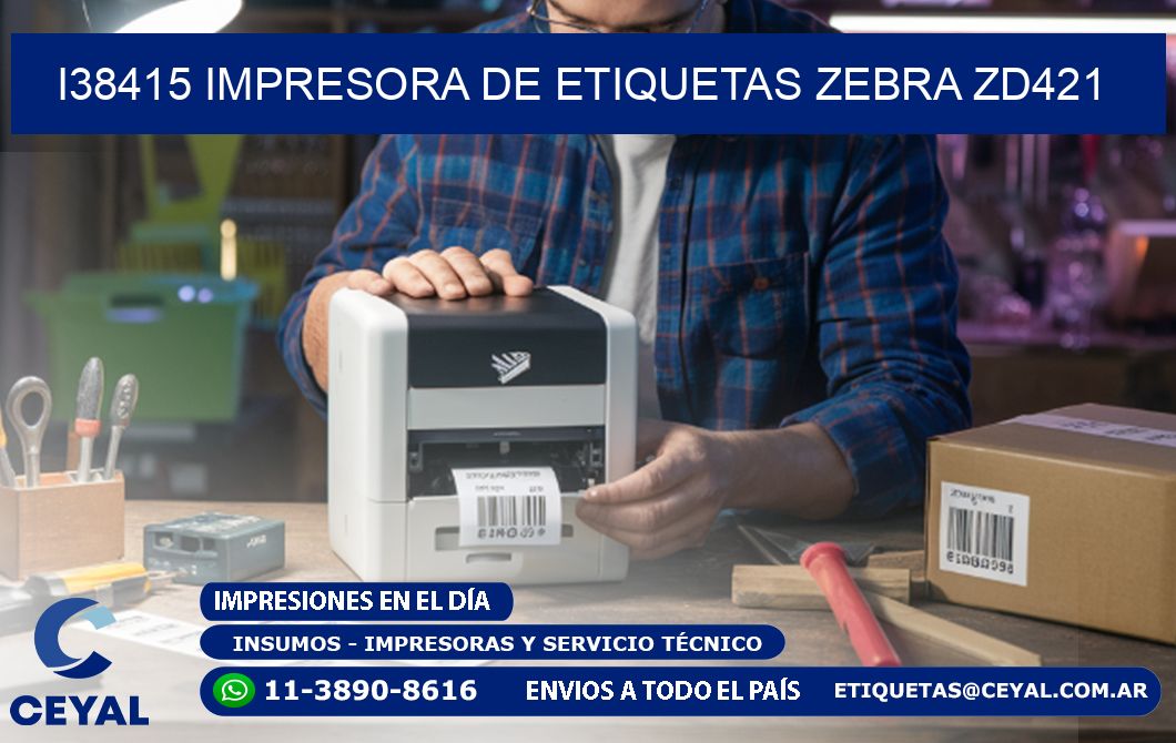 I38415 impresora de etiquetas Zebra ZD421