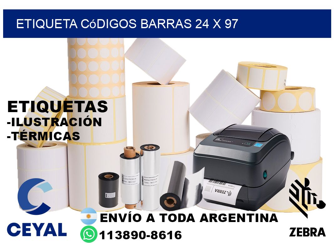 etiqueta códigos barras 24 x 97