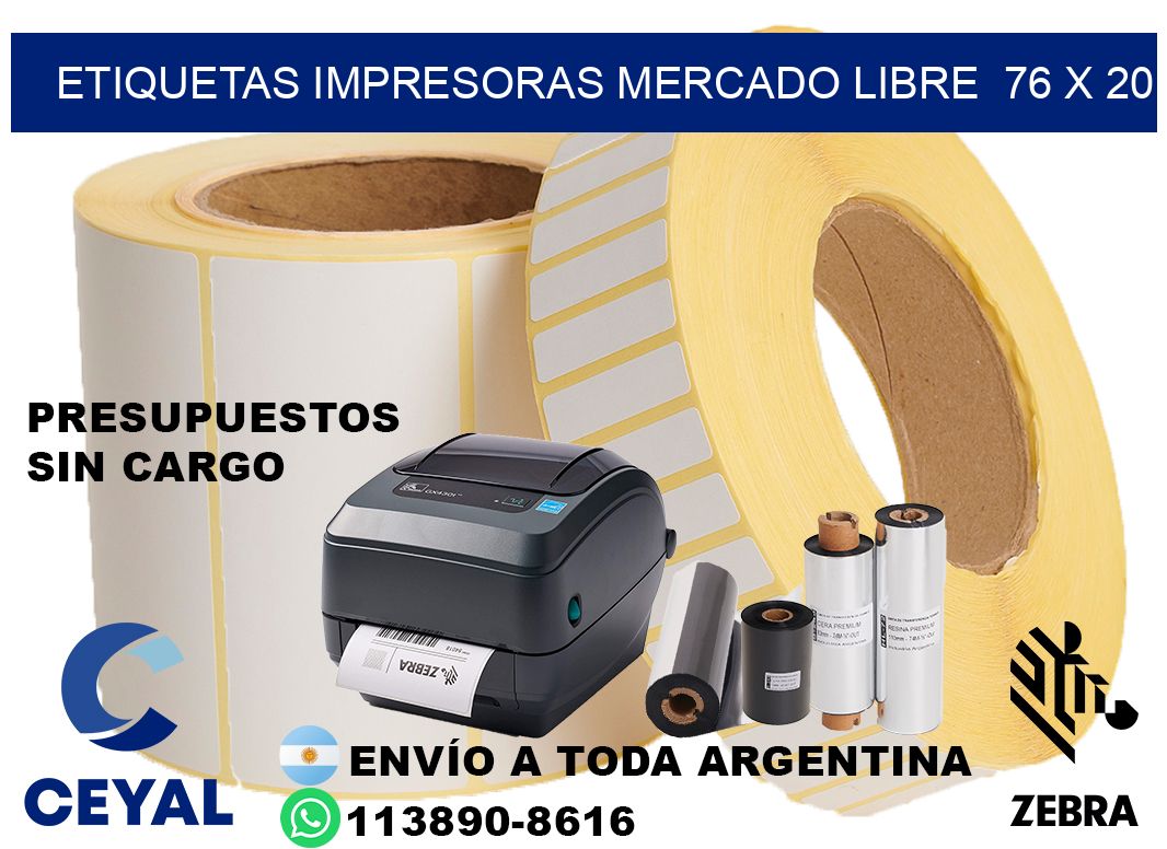 etiquetas impresoras mercado libre  76 x 20