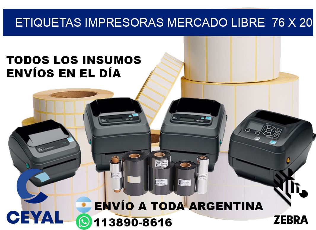 etiquetas impresoras mercado libre  76 x 20