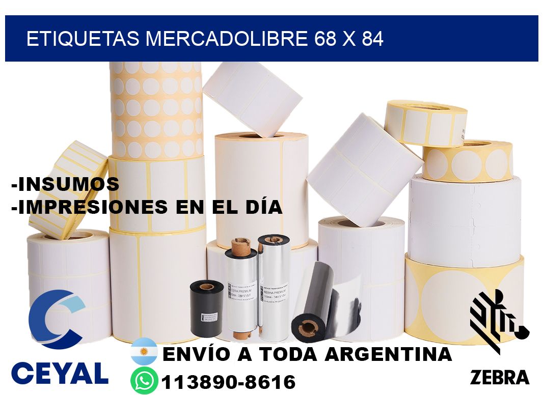 etiquetas mercadolibre 68 x 84