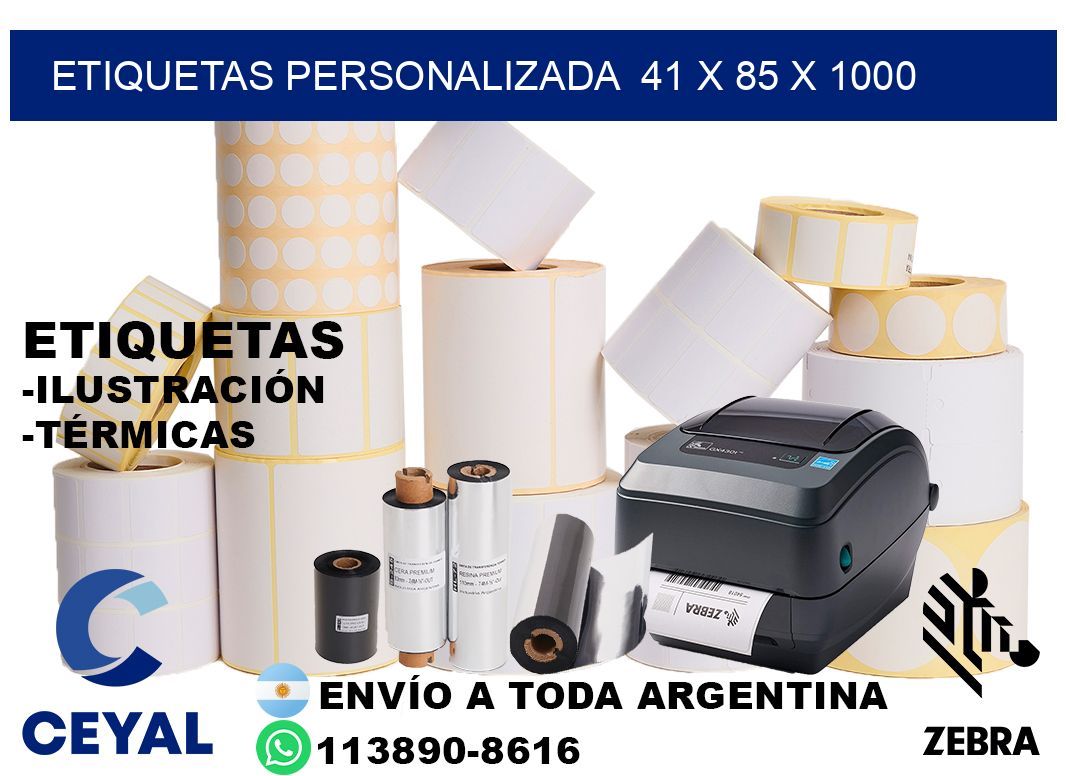 etiquetas personalizada  41 x 85 x 1000