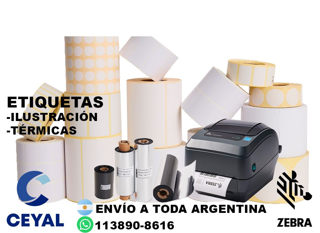 etiquetas personalizada  96 x 75 x 1000