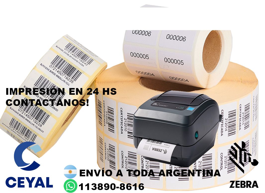 etiquetas personalizada para zebra 52 x 91