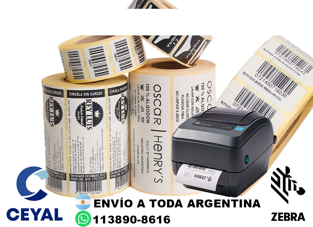 etiquetas personalizada para zebra 52 x 91