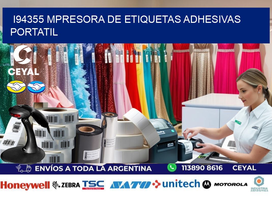 i94355 mpresora de etiquetas adhesivas portatil