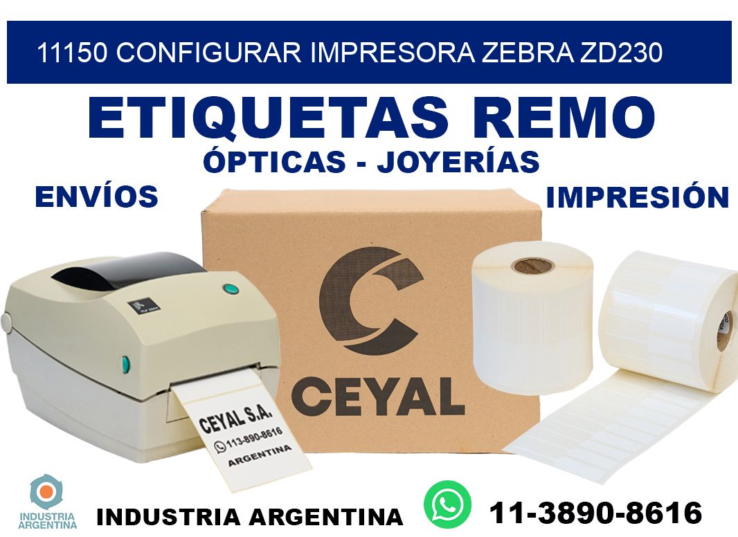 11150 configurar impresora zebra zd230
