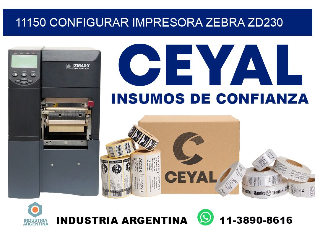 11150 configurar impresora zebra zd230