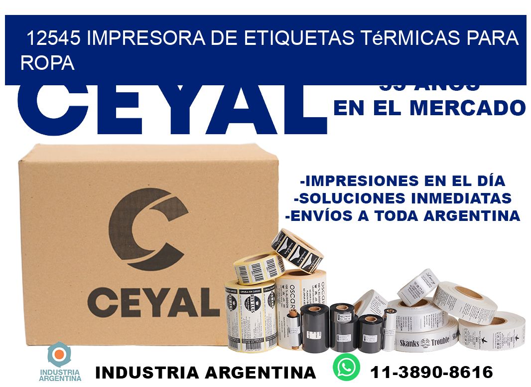 12545 impresora de etiquetas térmicas para ropa