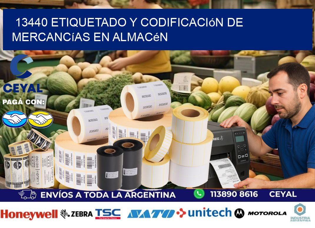 13440 Etiquetado y codificación de mercancías en almacén