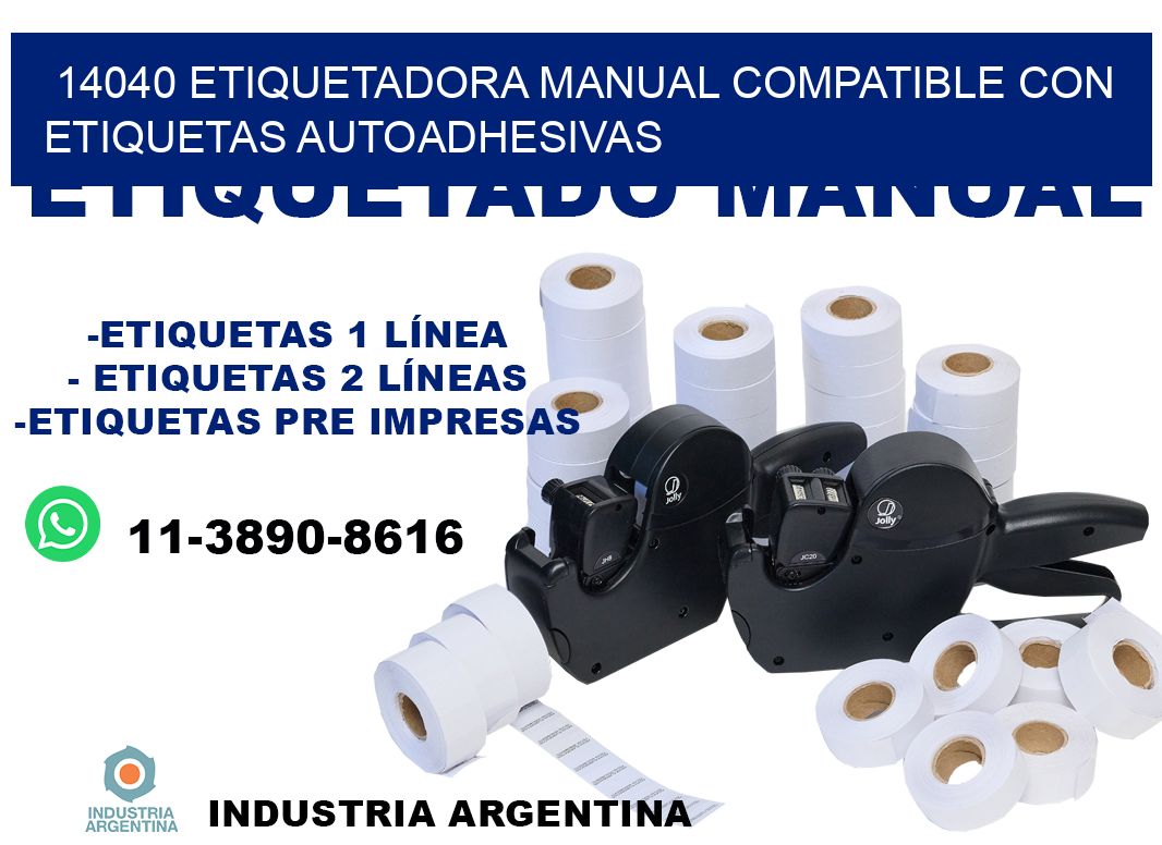 14040 etiquetadora manual compatible con etiquetas autoadhesivas