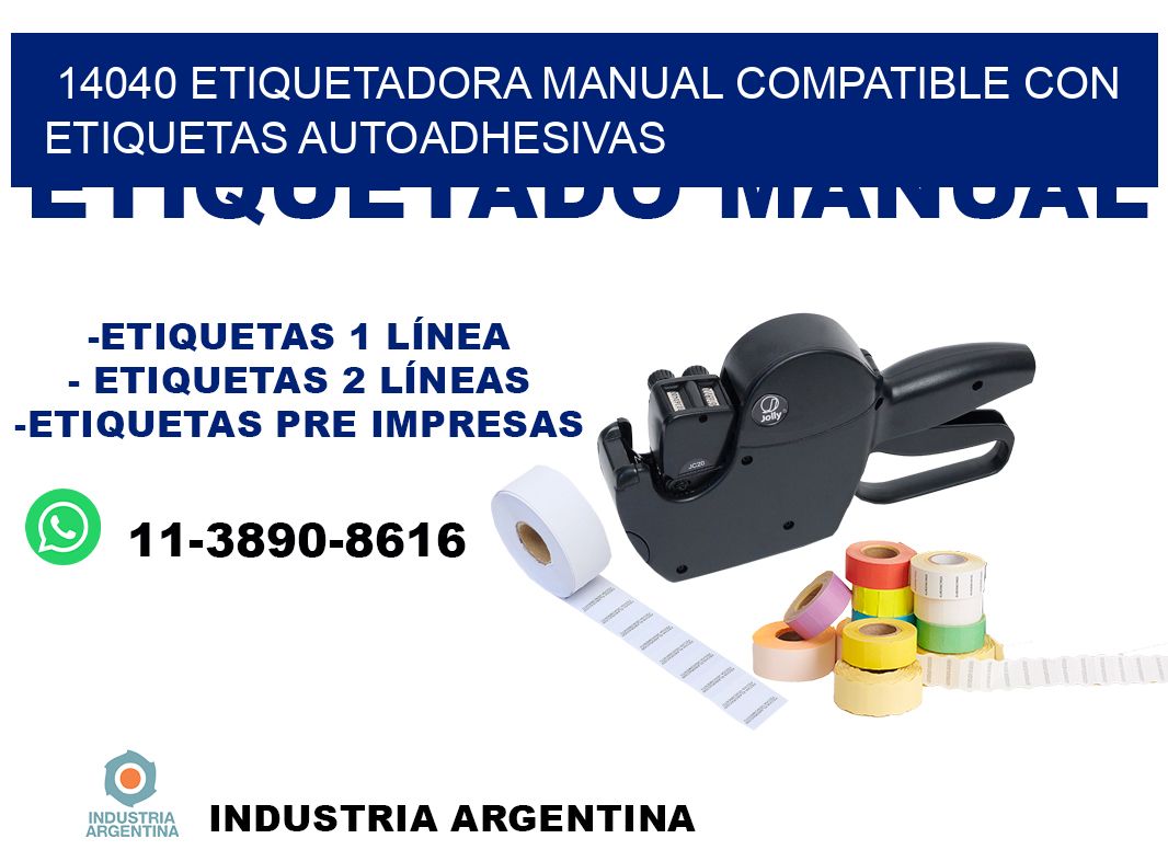 14040 etiquetadora manual compatible con etiquetas autoadhesivas