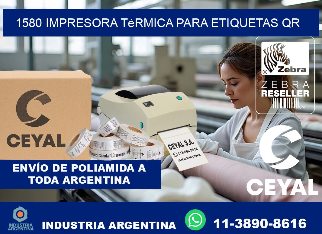 1580 impresora térmica para etiquetas QR