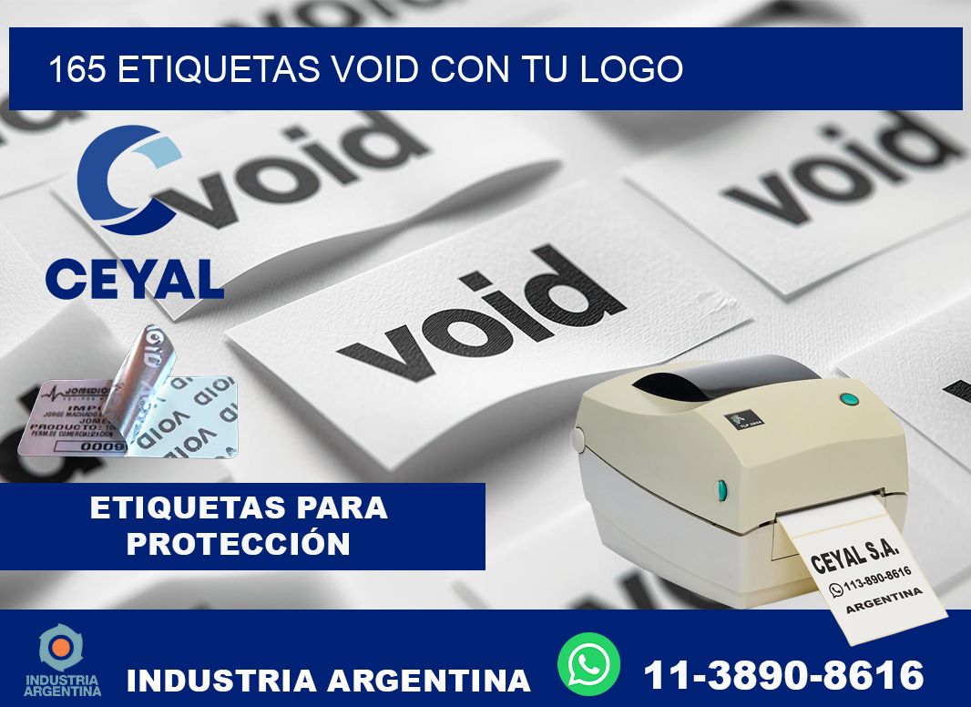 165 etiquetas void con tu logo