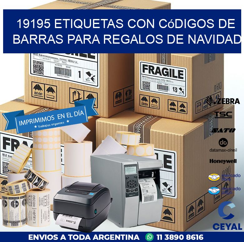 19195 etiquetas con códigos de barras para regalos de navidad