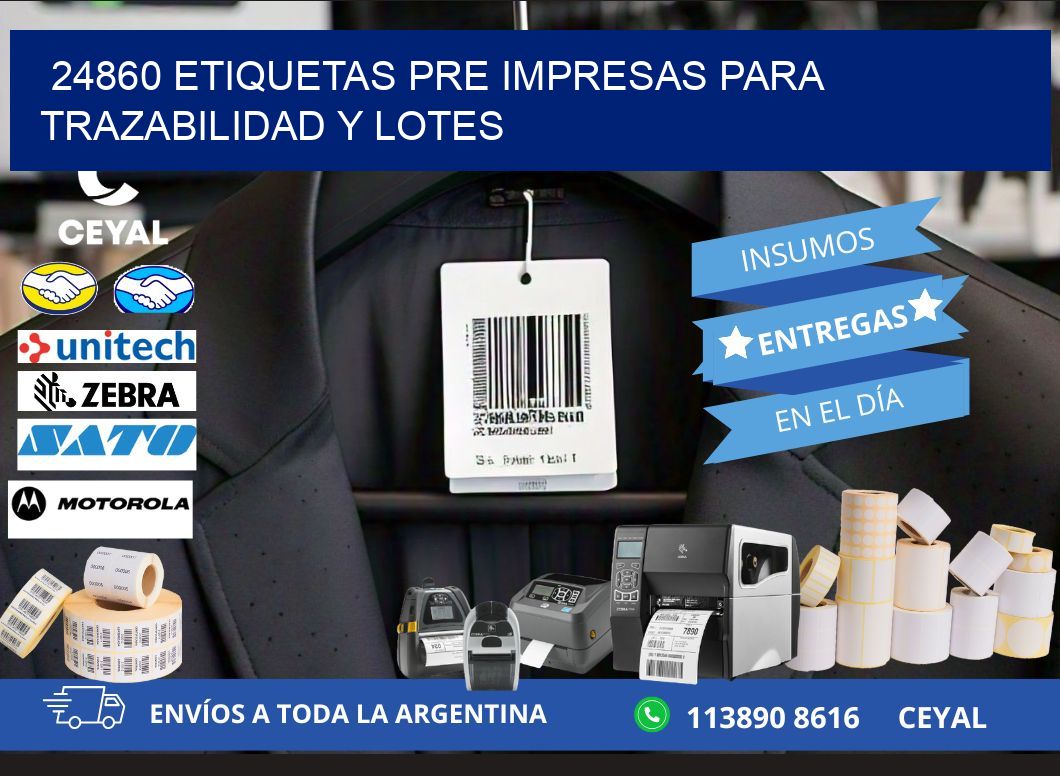 24860 etiquetas pre impresas para trazabilidad y lotes