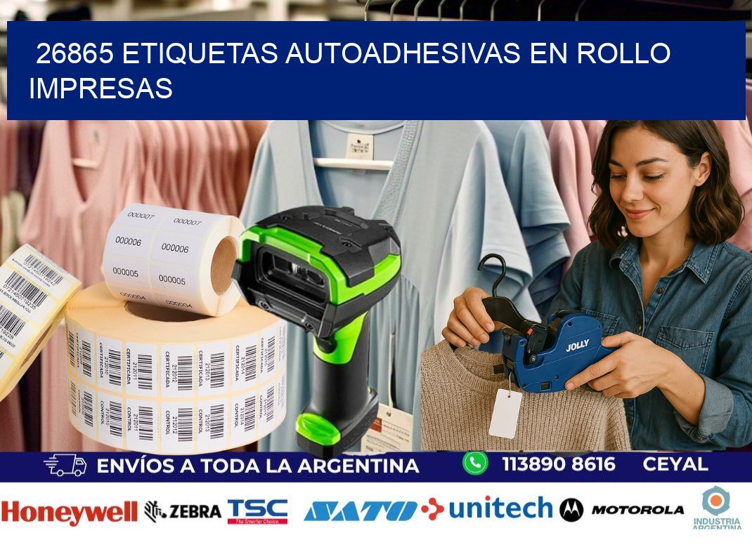 26865 Etiquetas autoadhesivas en rollo impresas