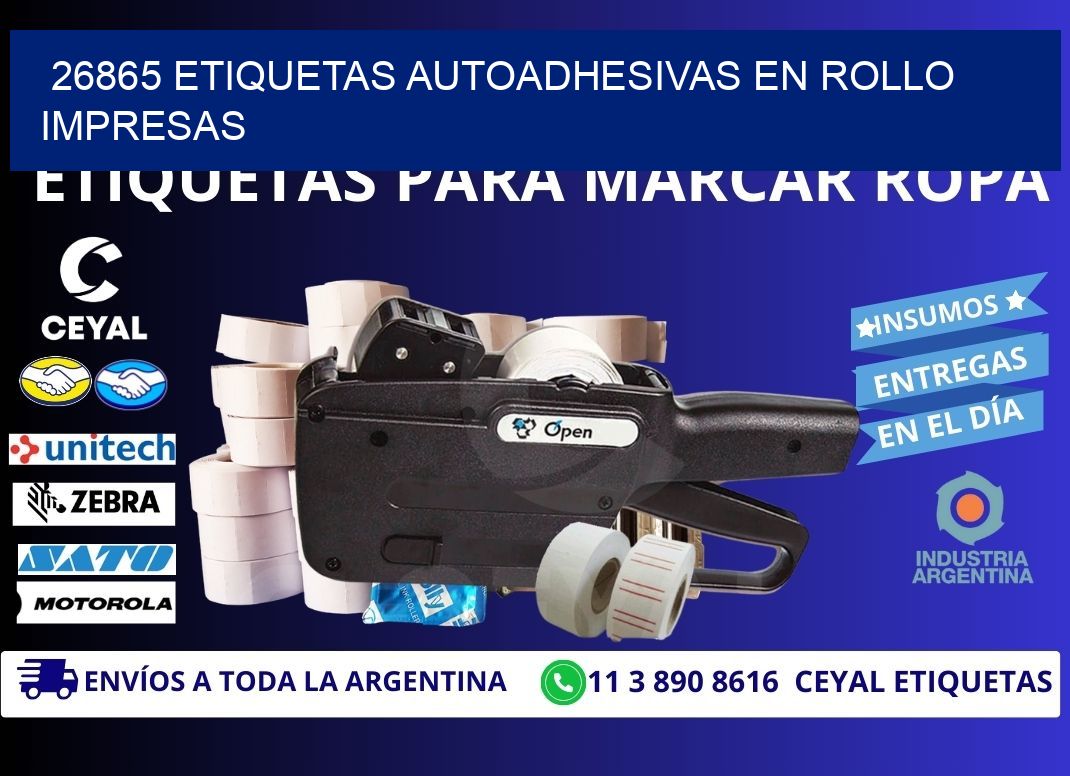 26865 Etiquetas autoadhesivas en rollo impresas