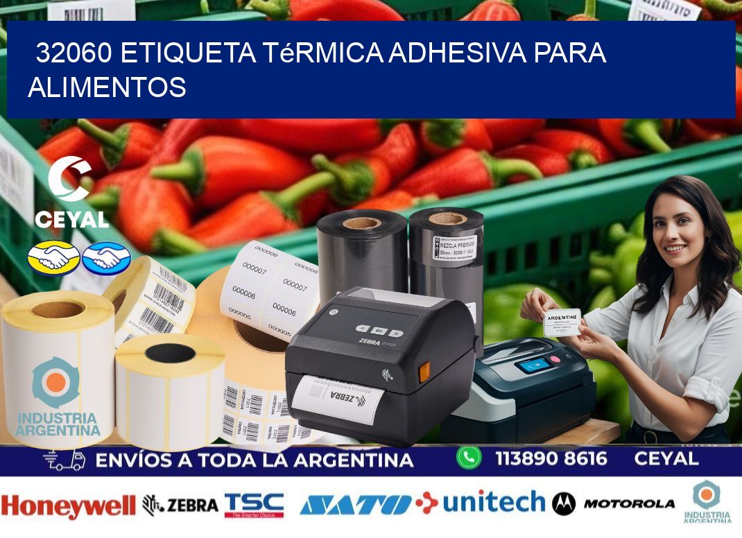 32060 Etiqueta térmica adhesiva para Alimentos