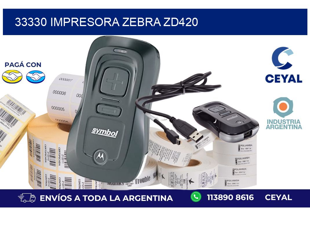 33330 Impresora Zebra ZD420