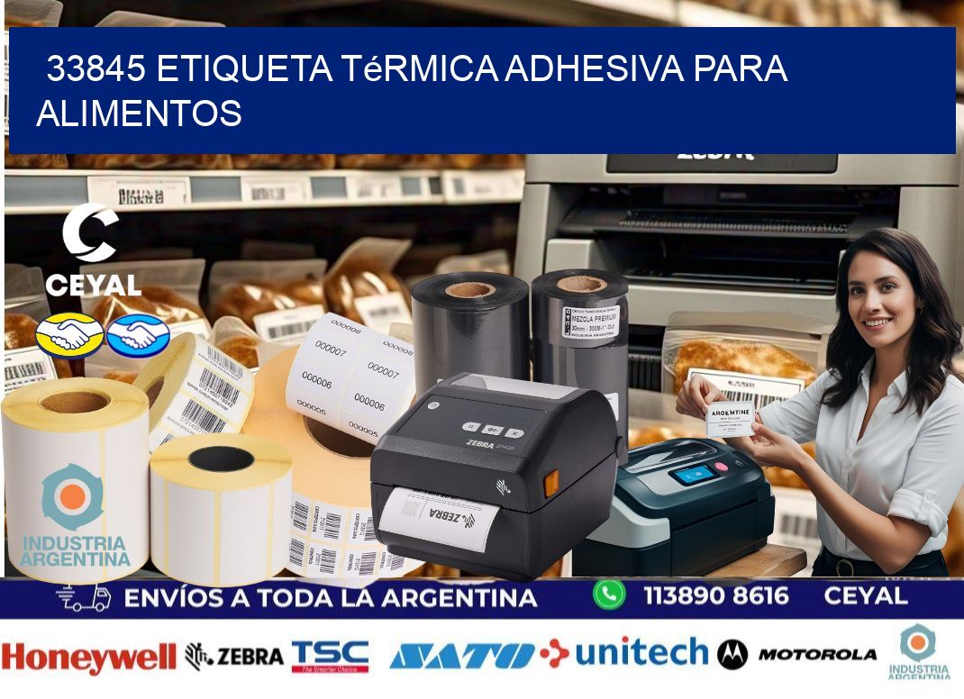 33845 Etiqueta térmica adhesiva para Alimentos