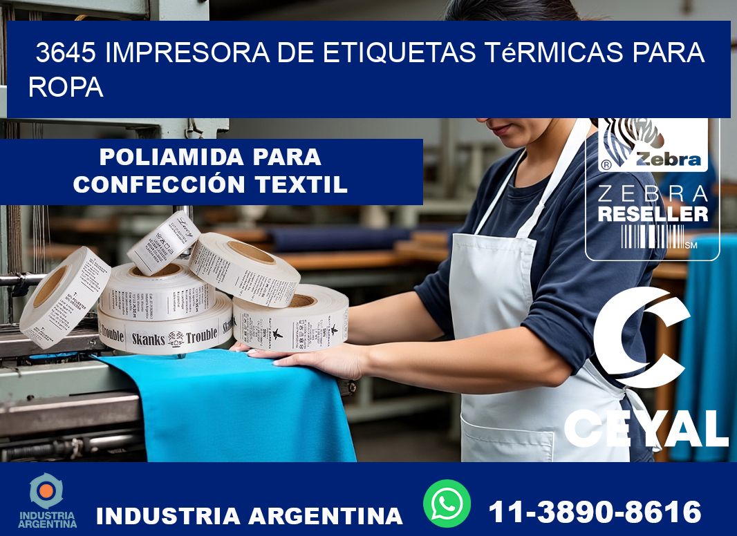 3645 impresora de etiquetas térmicas para ropa