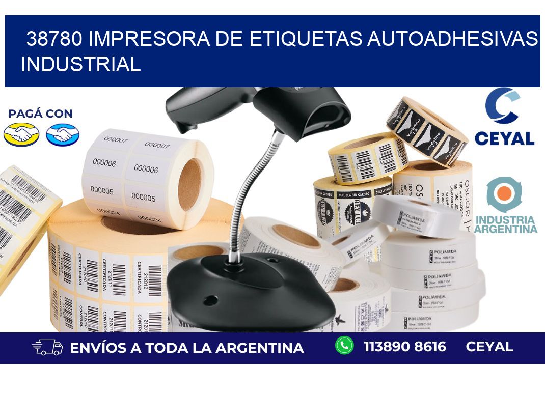 38780 Impresora de etiquetas autoadhesivas industrial