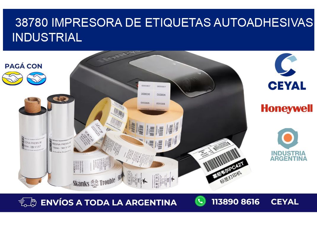 38780 Impresora de etiquetas autoadhesivas industrial