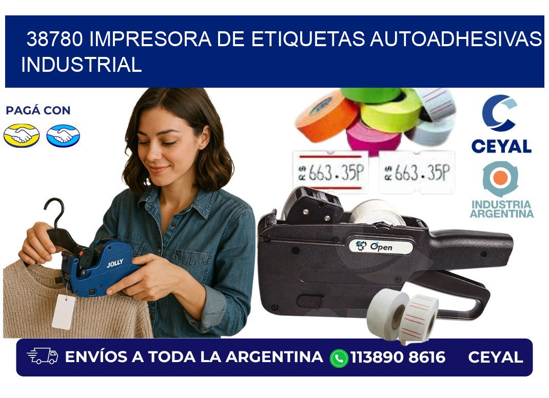 38780 Impresora de etiquetas autoadhesivas industrial