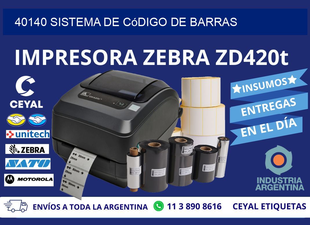 40140 Sistema de código de barras