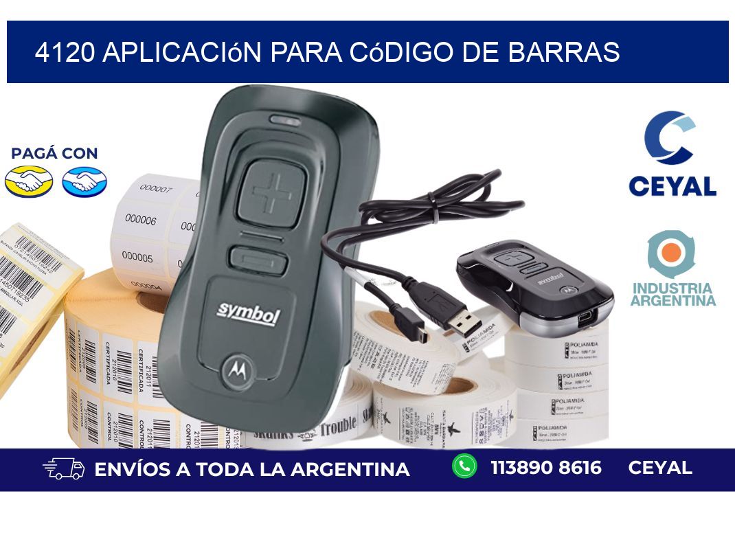 4120 Aplicación para código de barras