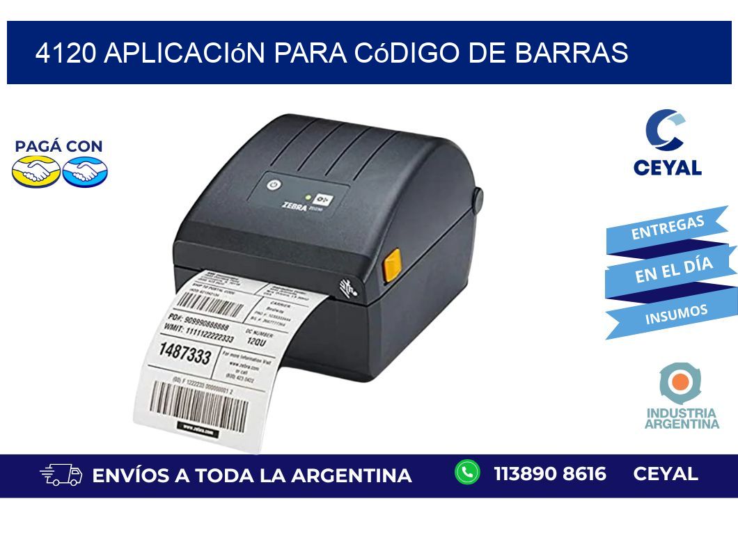 4120 Aplicación para código de barras