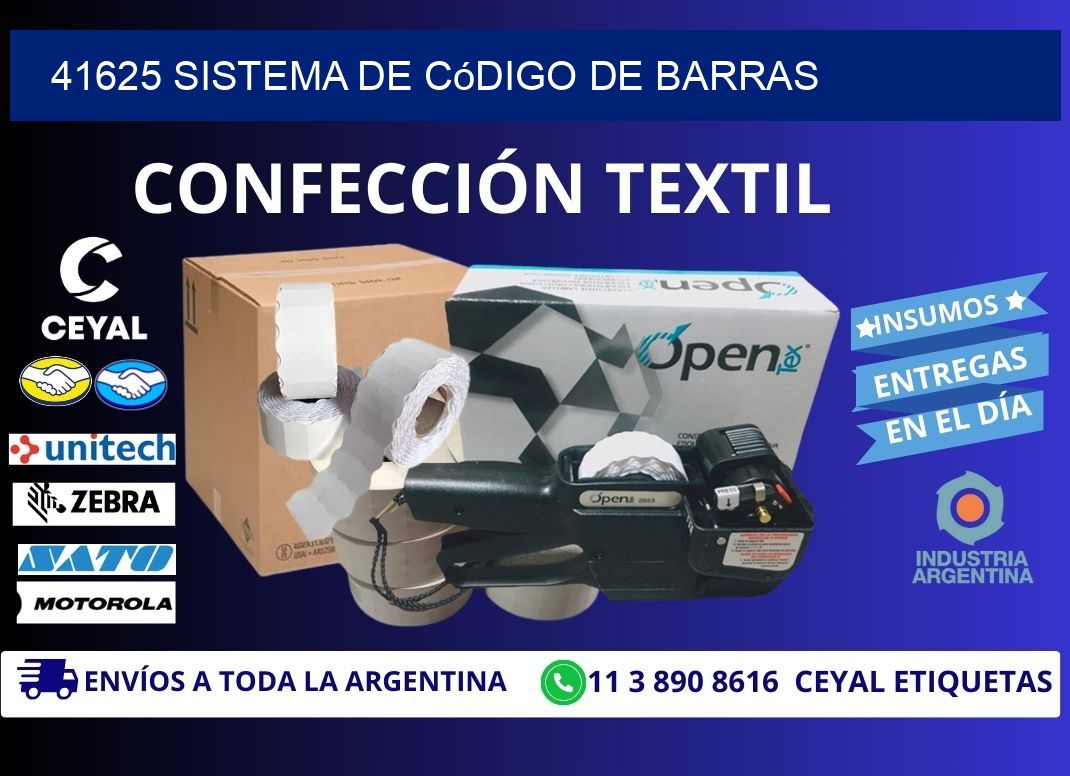41625 Sistema de código de barras