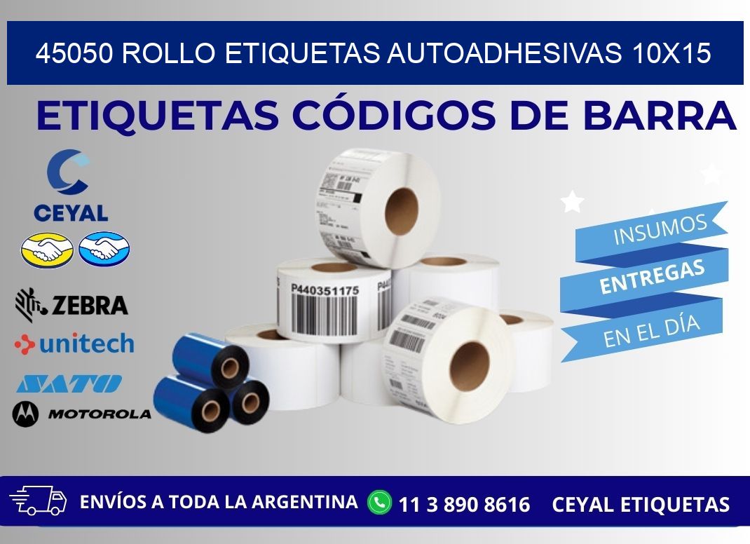 45050 Rollo Etiquetas autoadhesivas 10x15