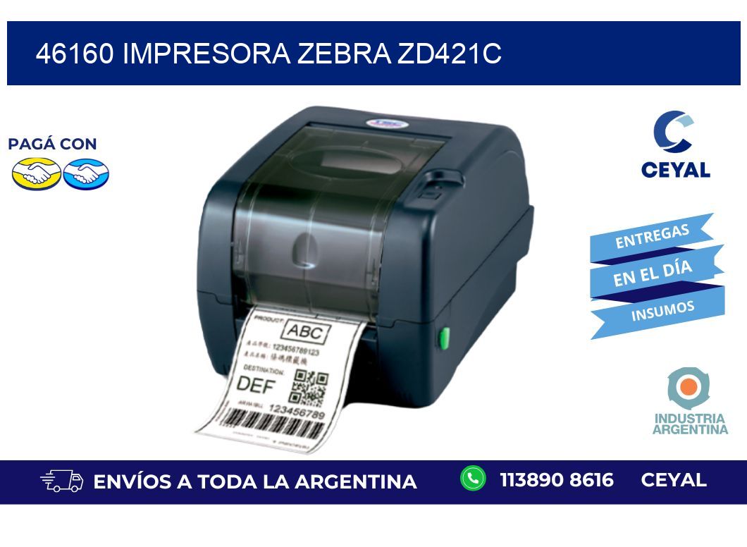 46160 Impresora Zebra zd421c