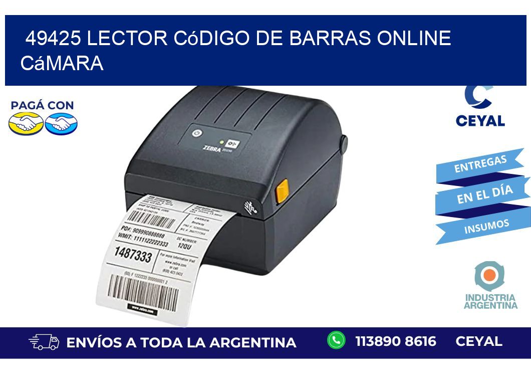 49425 Lector código de barras online cámara