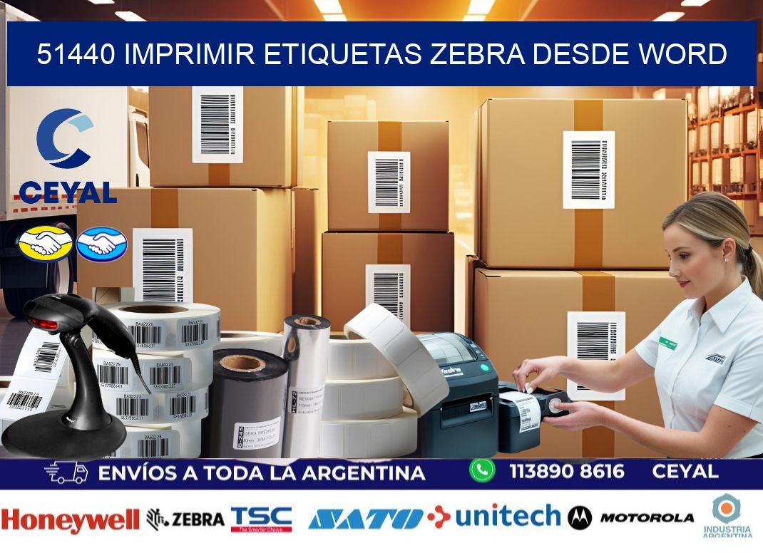 51440 imprimir etiquetas zebra desde word