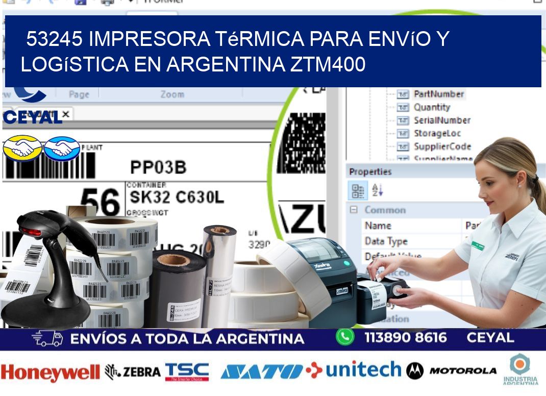 53245 impresora térmica para envío y logística en Argentina ZTM400