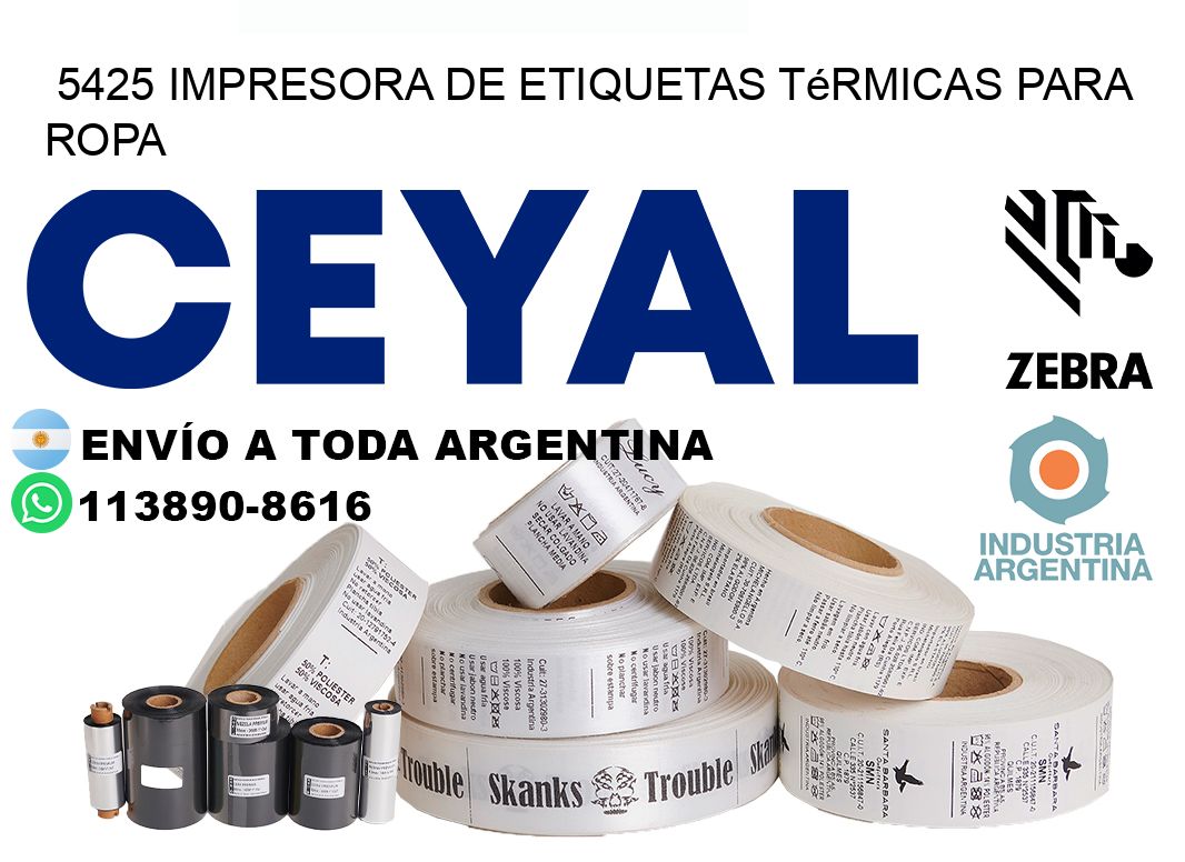 5425 impresora de etiquetas térmicas para ropa