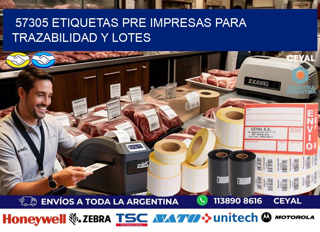 57305 etiquetas pre impresas para trazabilidad y lotes