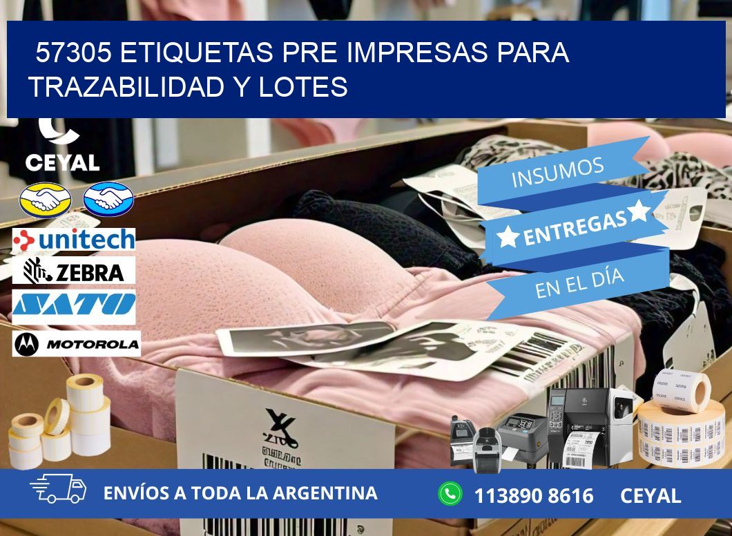 57305 etiquetas pre impresas para trazabilidad y lotes
