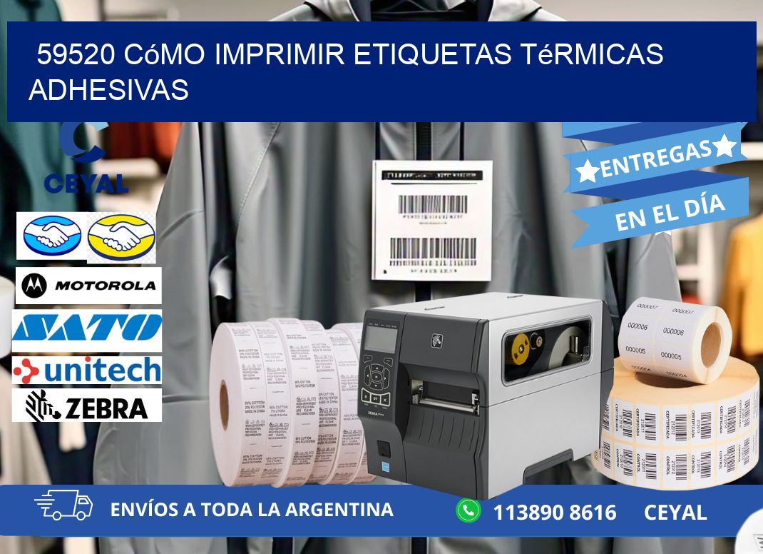 59520 cómo imprimir etiquetas térmicas adhesivas