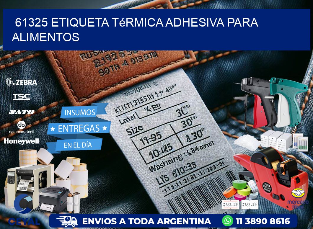 61325 Etiqueta térmica adhesiva para Alimentos
