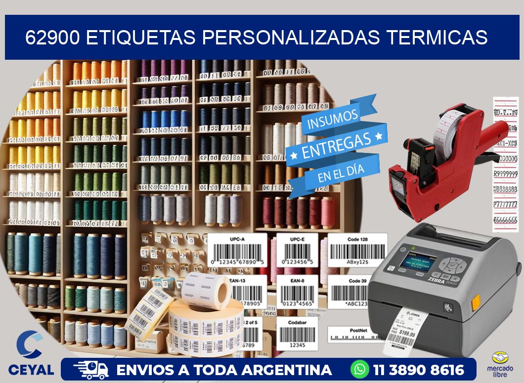 62900 Etiquetas personalizadas termicas