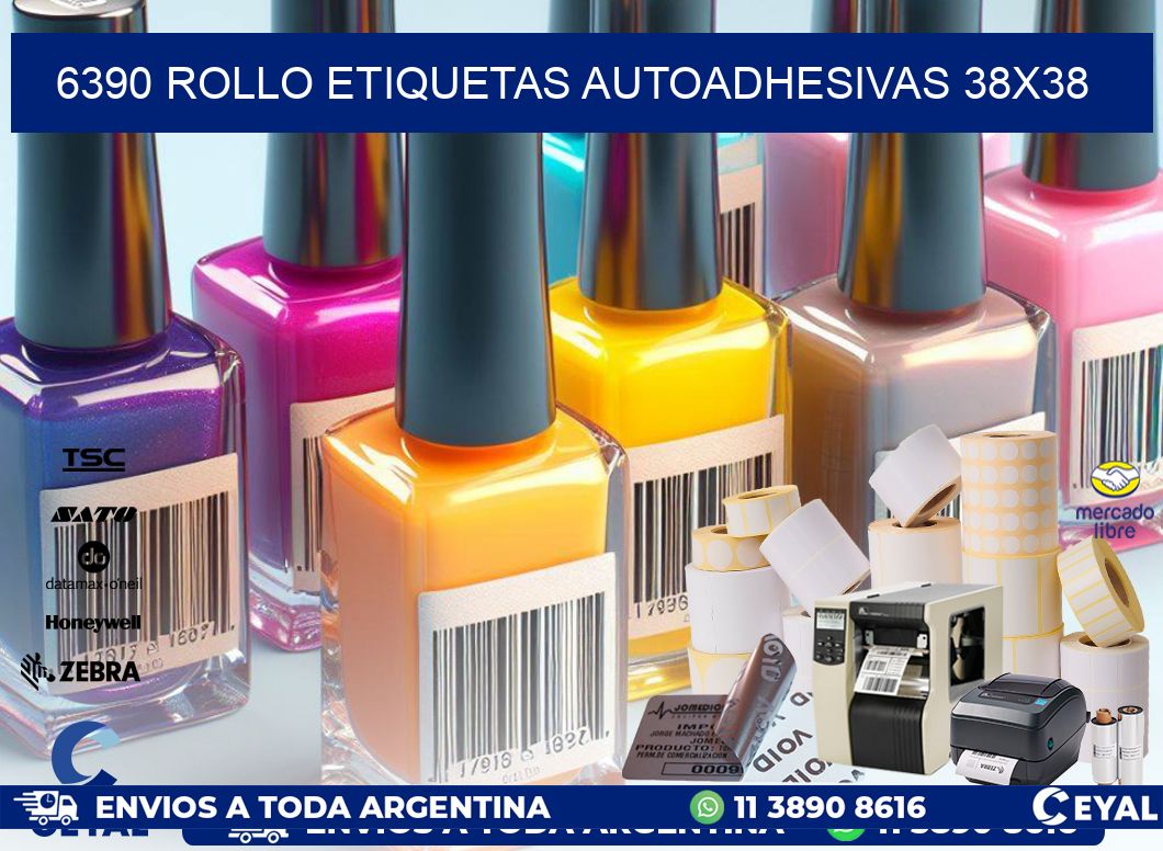 6390 Rollo Etiquetas autoadhesivas 38×38
