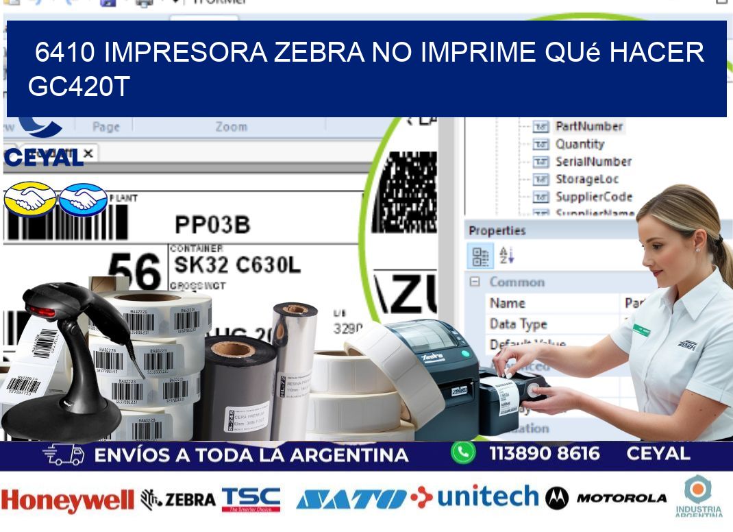 6410 impresora zebra no imprime qué hacer GC420T