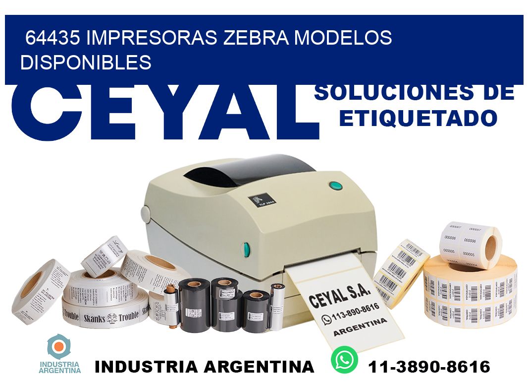 64435 impresoras zebra modelos disponibles