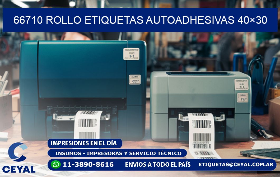 66710 Rollo Etiquetas autoadhesivas 40×30